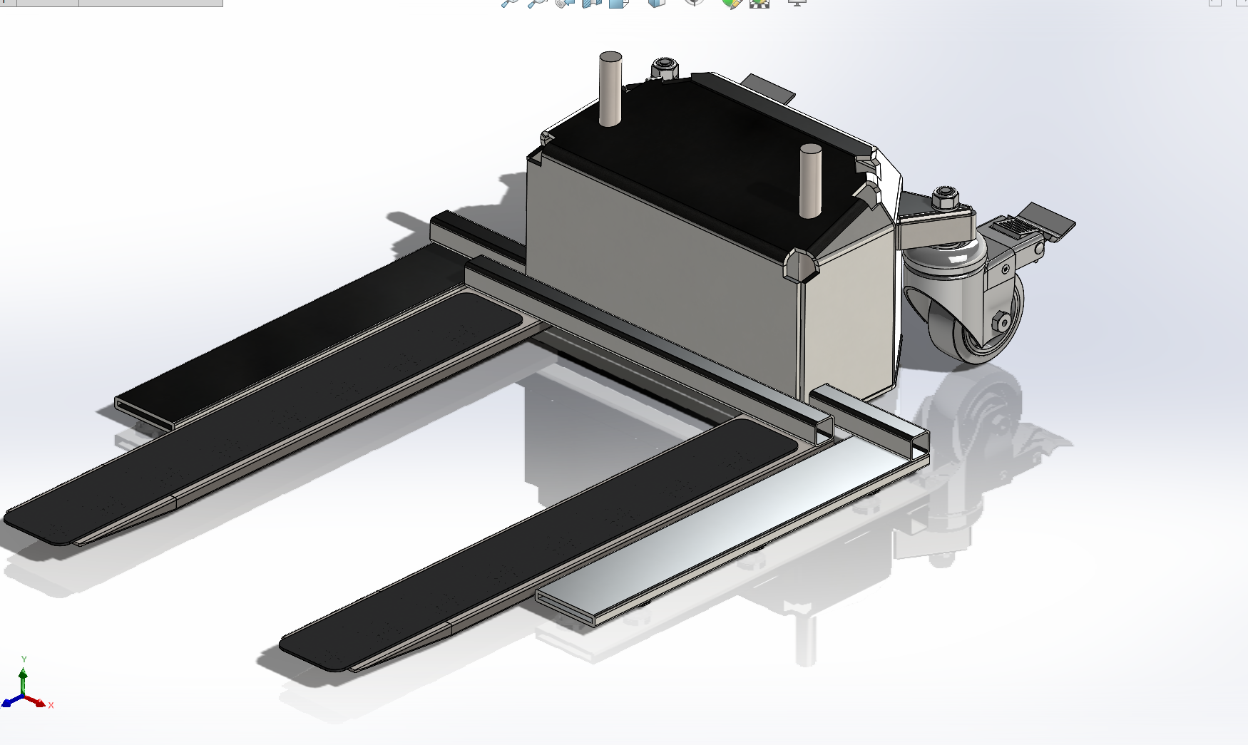 Grippen T200 fork detail with internal cross-member